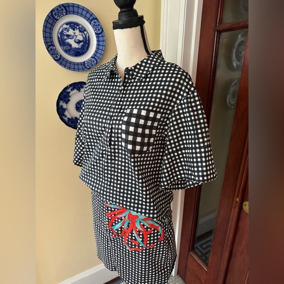 The Kit. | Noor Boxy Shirt & Mini Skirt Set, Gingham - Picture 5 of 16